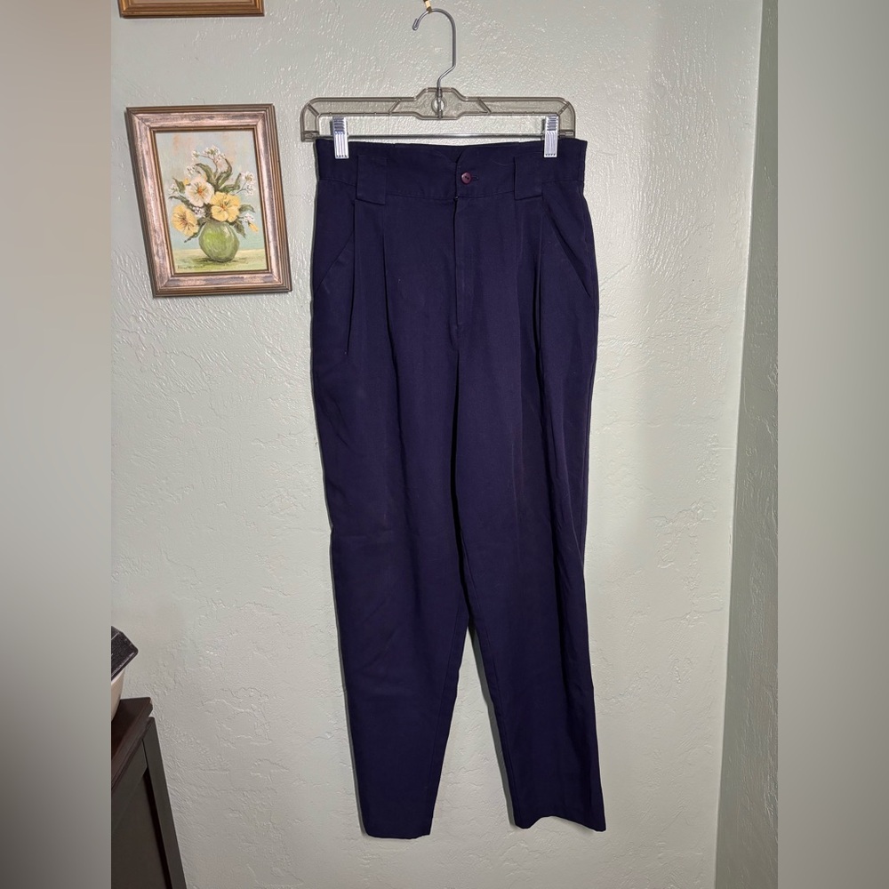 Dark purple vintage pleated trousers
